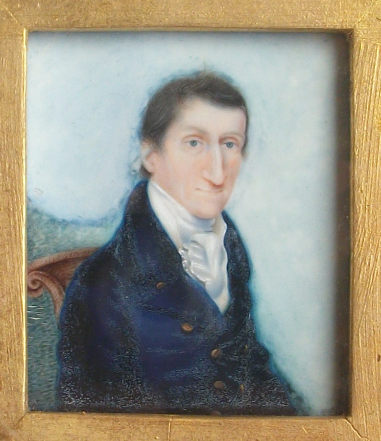 Antique Portrait Miniature on Ivory of a Gentleman